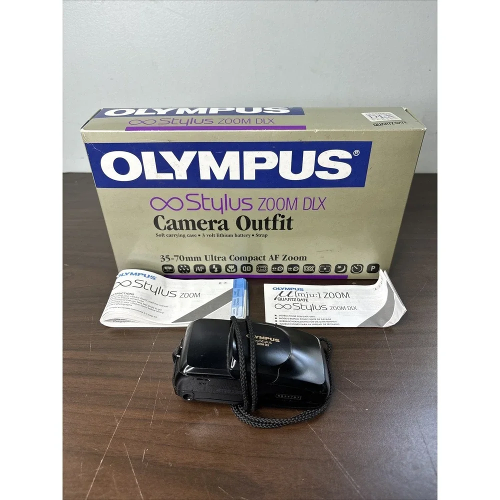 Olympus Infinity Stylus ZOOM DLX Quartz Date, Weatherproof 35mm Camera UNTESTED
